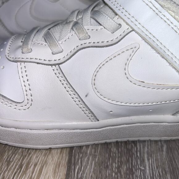 Nike Youth Court Borough Low Triple White Youth Size 3Y BQ5451-100 Sneaker Shoes - Picture 7 of 12